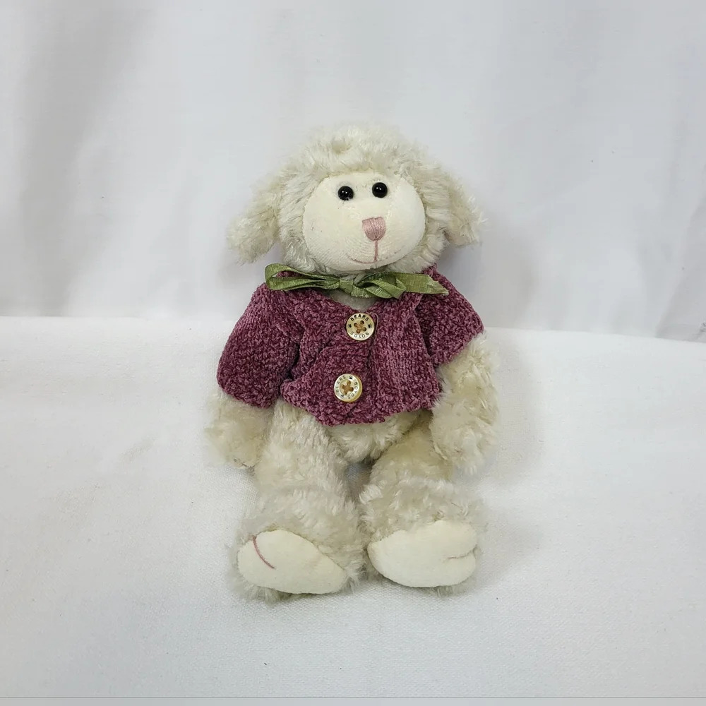 Boyds Bears Wannabe Ewe Lamb Jointed Plush Purple Cardigan‎ Original Tags 1998